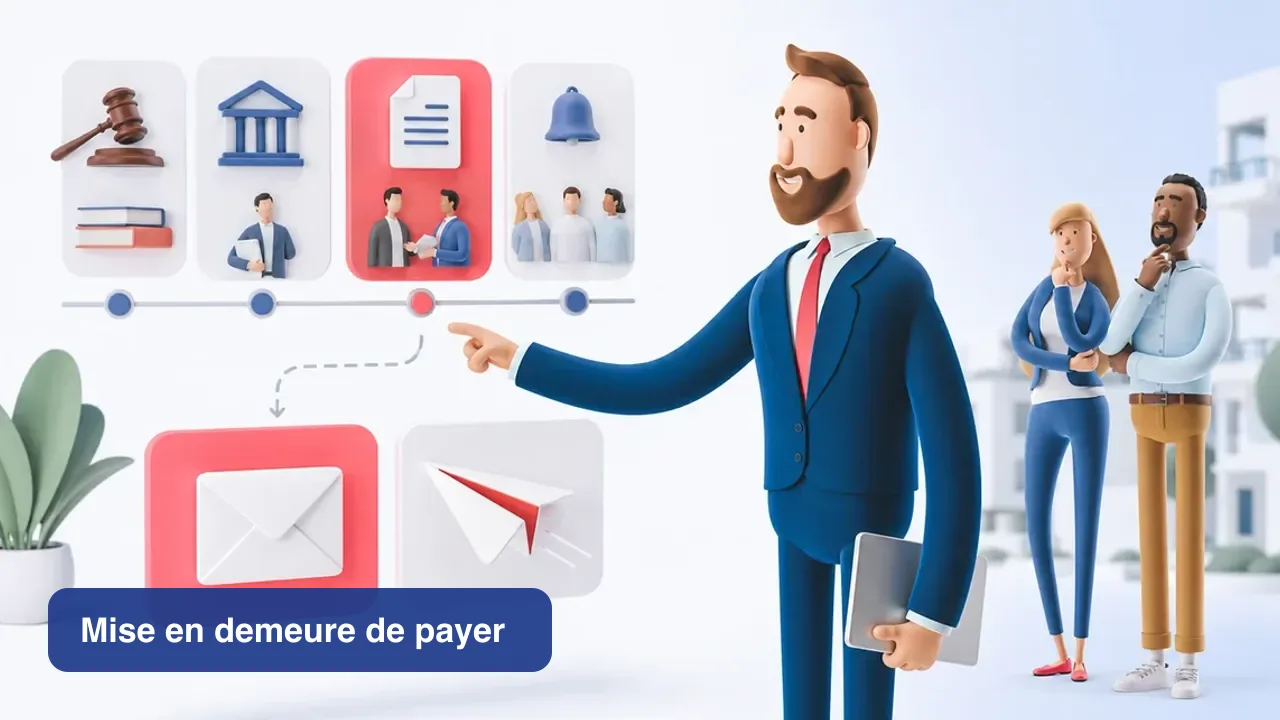 Illustration d’une mise en demeure de payer envoyée par lettre recommandée électronique