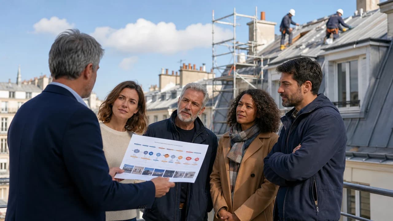 Illustration de travaux en copropriété : informer les copropriétaires par Mail Certificate
