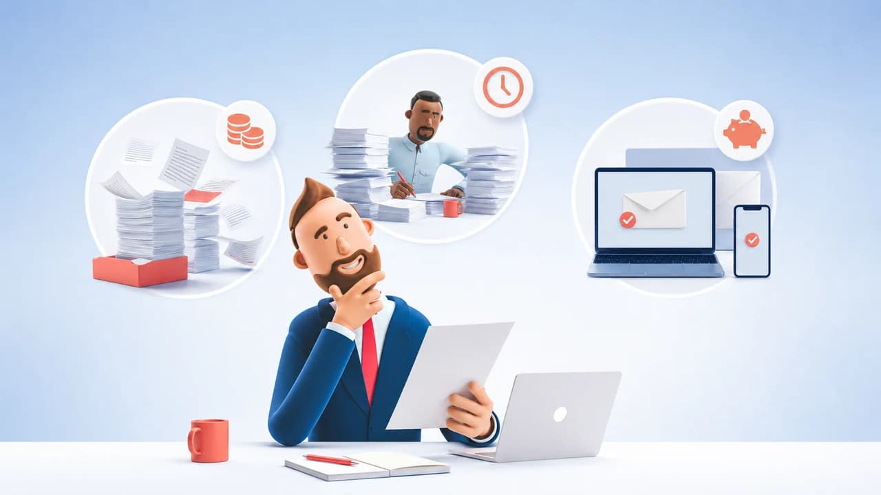 Illustration de coût des notifications électroniques pour un syndic par Mail Certificate