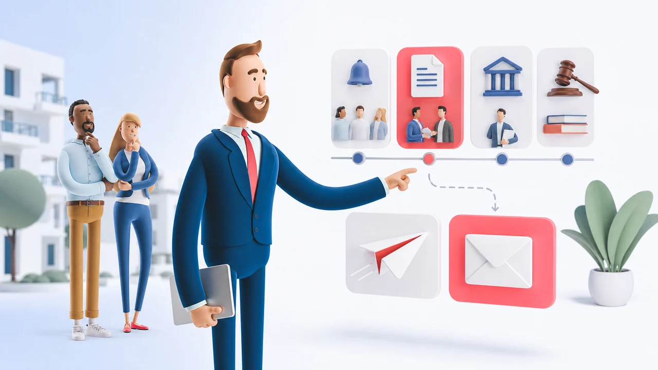 Illustration de mise en demeure en copropriété par voie électronique par Mail Certificate