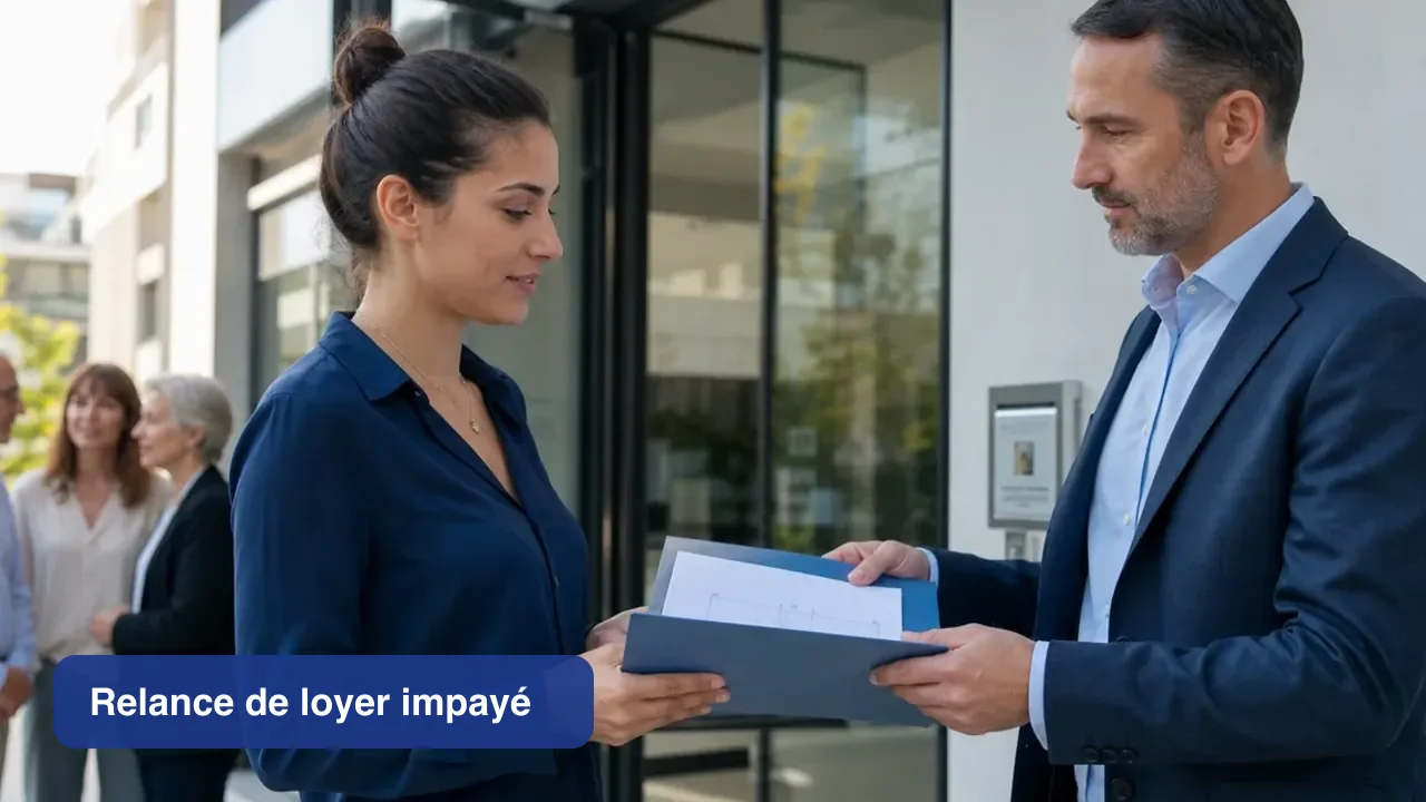 Illustration d’une relance de loyer impayé envoyée au locataire par lettre recommandée électronique